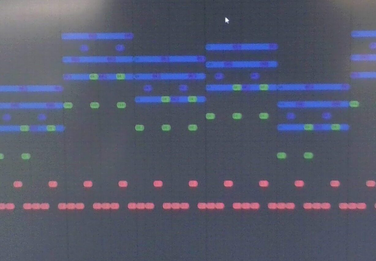 Online Sequencerでの作曲の様子
